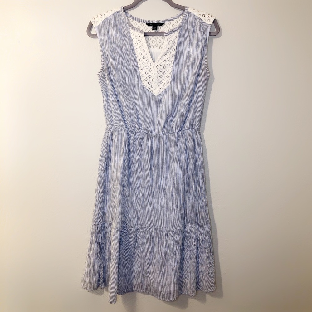 Tommy Hilfiger blue striped lace dress